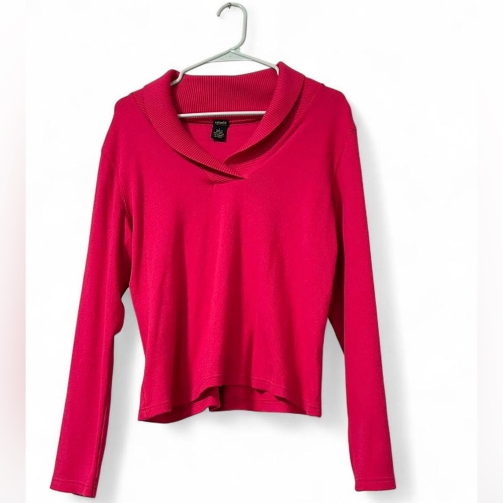 Rafaella Studio Vibrant Pink Long Sleeve Sweater. Size L